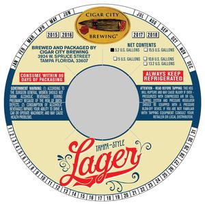 Cigar City Lager September 2016