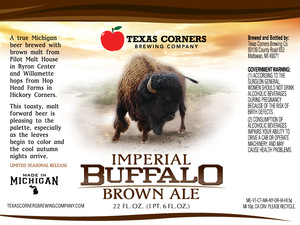 Texas Corners Brewing Company Imperial Buffalo Brown Ale