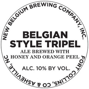 New Belgium Brewing Company, Inc. Belgian Style Tripel