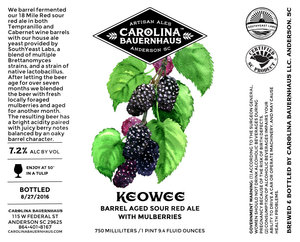 Keowee Sour Red Ale With Mulberries