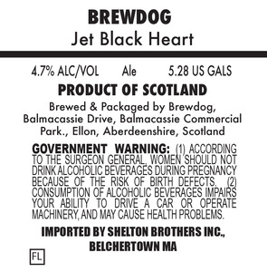Brewdog Jet Black Heart September 2016