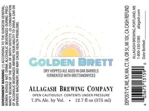 Allagash Brewing Company Golden Brett September 2016