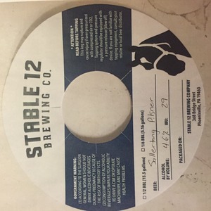 Stable 12 Brewing Company Sallertang Pilsner October 2016