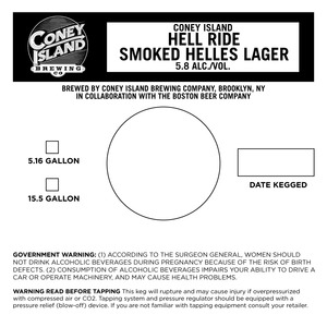 Coney Island Hell Ride Smoked Helles Lager September 2016