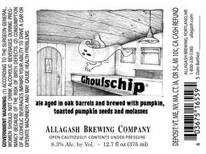 Allagash Brewing Company Ghoulschip September 2016