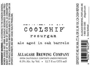 Allagash Brewing Company Coolship Resurgam