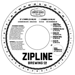 Zipline Brewing Co. Denali Farmhouse Ale September 2016