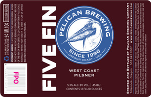 Pelican Brewing Company Five Fin September 2016