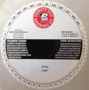 Thirsty Dog Brewing Company Helles Lager September 2016