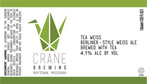 Crane Brewing Company Tea Weiss September 2016