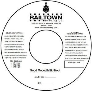 Railtown Brewing Company Good Mooed Milk Stout