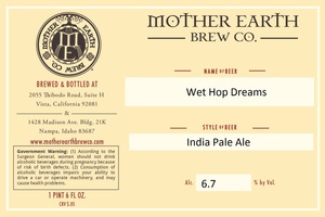 Mother Earth Brew Co Wet Hop Dreams