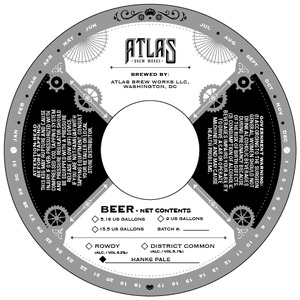 Atlas Brew Works Hanks Pale September 2016