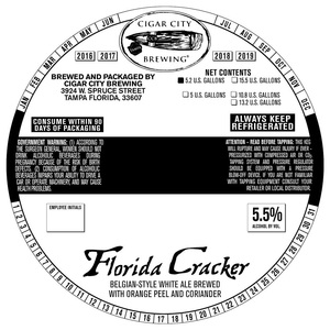 Cigar City Brewing Florida Cracker White Ale