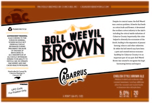 Cabarrus Brewing Co Boll Weevil Brown September 2016