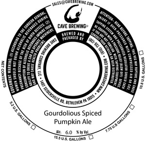 Cave Brewing Company Gourdolious Spiced Pumpkin Ale October 2016