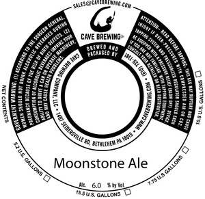 Cave Brewing Company Moonstone Ale September 2016