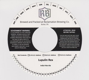 Reclamation Brewing Company Lupulin Rex September 2016