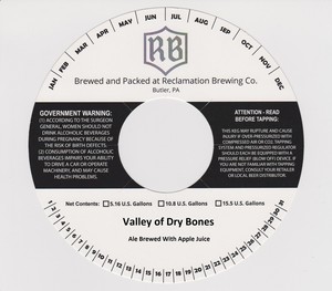 Reclamation Brewing Company Valley Of Dry Bones September 2016