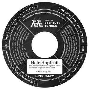 Widmer Brothers Brewing Co. Hefe Hopfruit October 2016