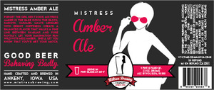 Mistress Brewing Company Amber Ale September 2016