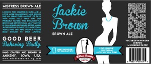 Mistress Brewing Company Jackie Brown Brown Ale September 2016