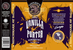 Vanilla Porter September 2016