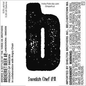 Brekeriet Swedish Chef IPA September 2016