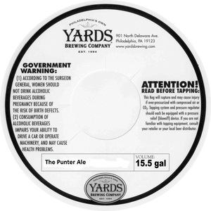 Yards Brewing Company The Punter Ale September 2016