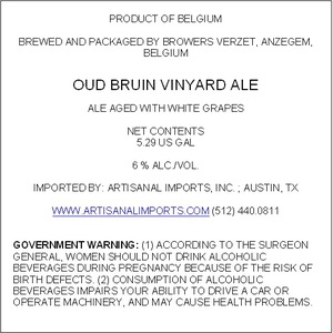 Oud Bruin Vinyard Ale September 2016