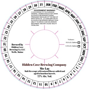 Hidden Cove Brewing Co. Mo-lay September 2016
