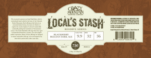 Crazy Mountain Brewing Company Locals Stash Blackberry Belgian Dark Ale