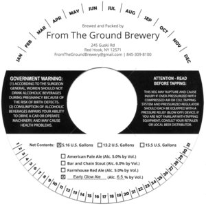 From The Ground Brewery Early Glow Ale