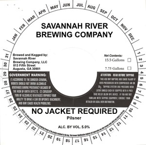 Savannah River Brewing Company No Jacket Required September 2016