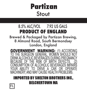 Partizan Brewing Stout September 2016