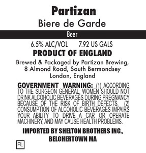 Partizan Brewing Biere De Garde