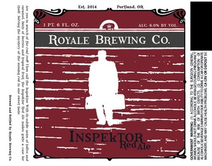 Royale Brewing Co Inspektor Red Ale September 2016
