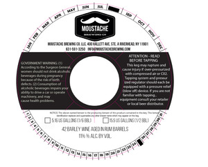 Moustache Brewing Co. 42 Rum Barrel Aged