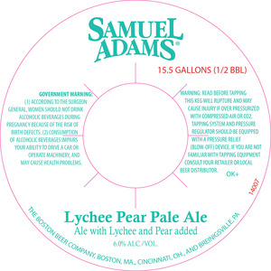 Samuel Adams Lychee Pear Pale Ale