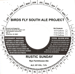 Birds Fly South Ale Project Rustic Sunday