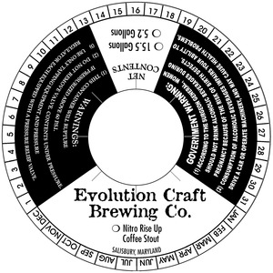 Evolution Craft Brewing Company Nitro Rise Up Coffee Stout