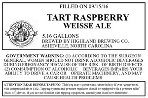 Highland Brewing Co. Tart Raspberry