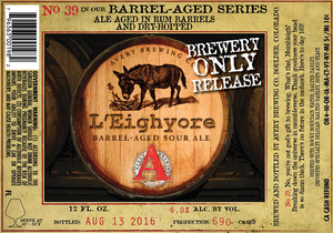 Avery Brewing Co. L'eighyore Barrel-aged Sour September 2016