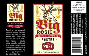 The Post Brewing Company Big Rosie Dry-hopped Porter September 2016