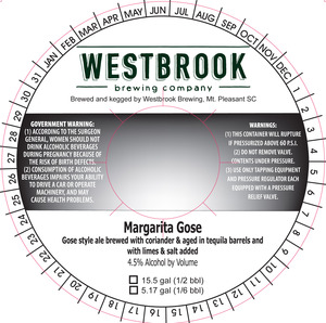 Westbrook Brewing Company Margarita Gose