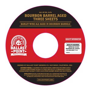 Ballast Point Bourbon Barrel Aged Three Sheets