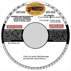 Cigar City Brewing Cafe Con Leche