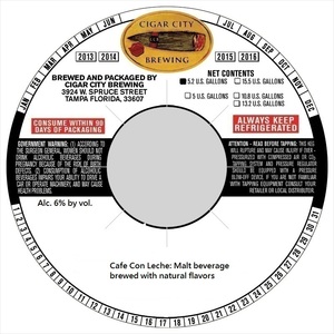 Cigar City Brewing Cafe Con Leche