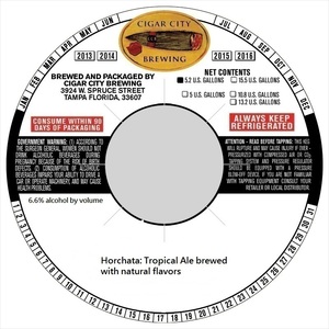 Cigar City Brewing Horchata