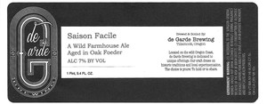 De Garde Brewing Saison Facile